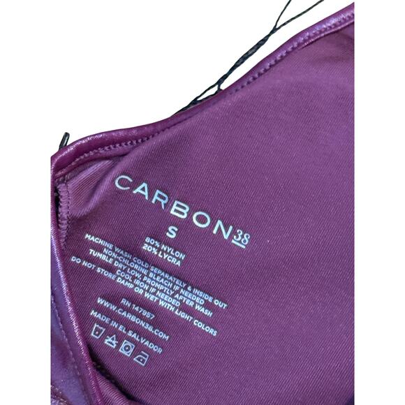 (S) NWT $88 CARBON38 Action Bra 2.0 in Takara Shine Pickled Beet Purple - Picture 8 of 9